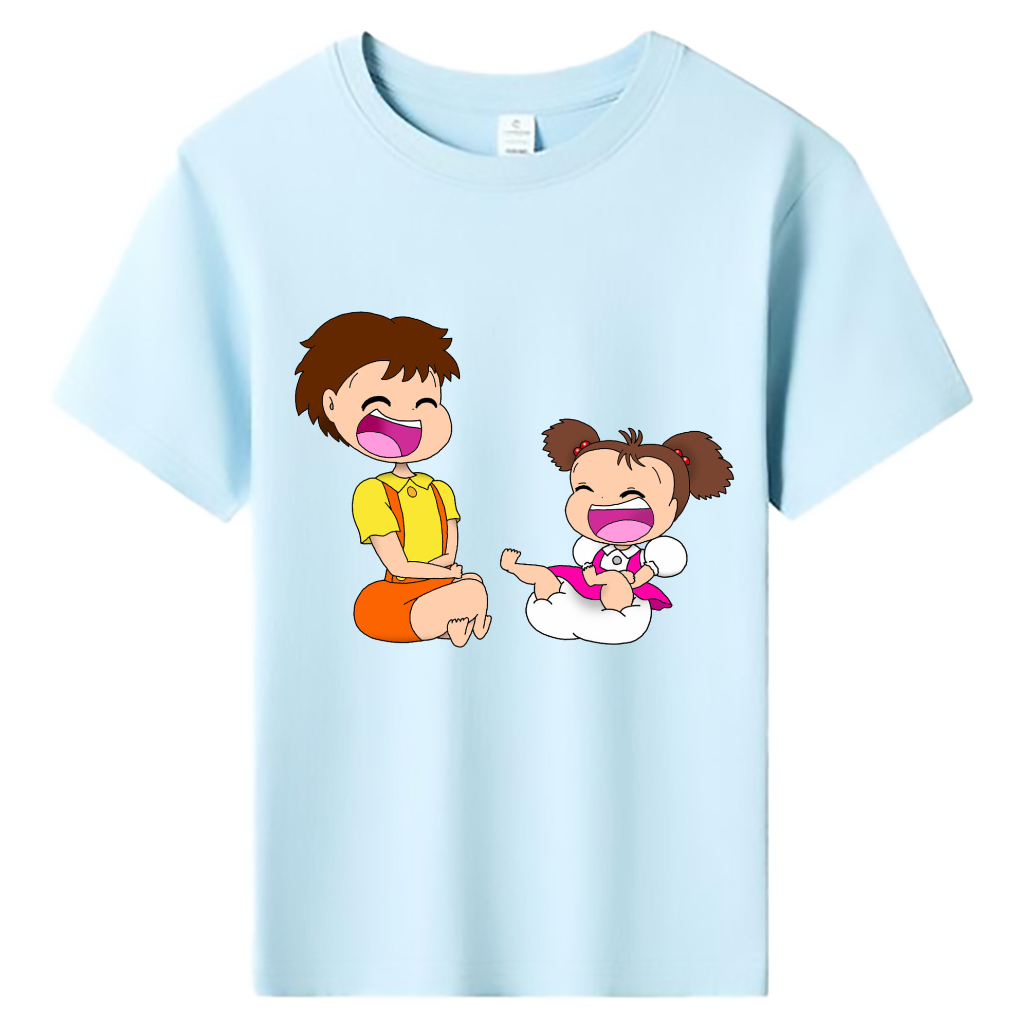 （画像用） となりのトトロ 草壁メイ 草壁サツキ My Neighbor Totoro Satsuki Kusakabe Mei Kusakabe 綿100％キッズTシャツ（フロントプリント）